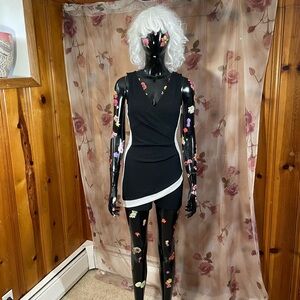 Almost Famous Swimwear NWT One Piece Shortall Romper Twist Front Size S Women